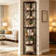 7-Tier Corner Bookshelf with Anti-Tip Kit, Steel and Particle Board, for Home Office Storage