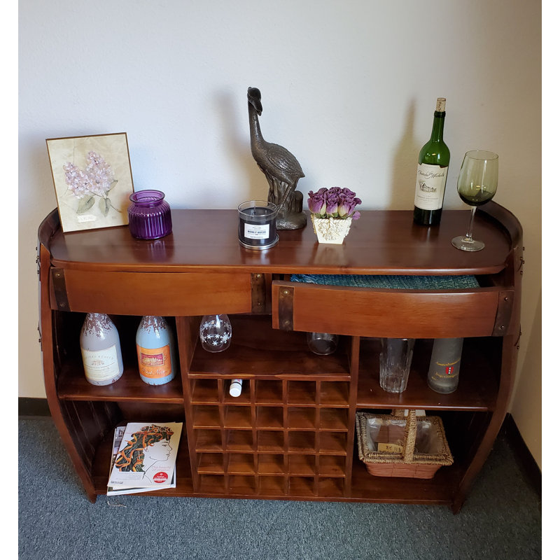 62'' Solid Wood Bar Cabinet