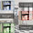 High Gloss Black Bathroom Storage Cabinet With Glass Doors And LED Light Strip