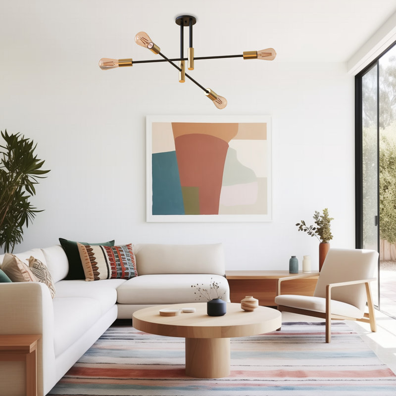 4 Light Modern Sputnik Chandeliers