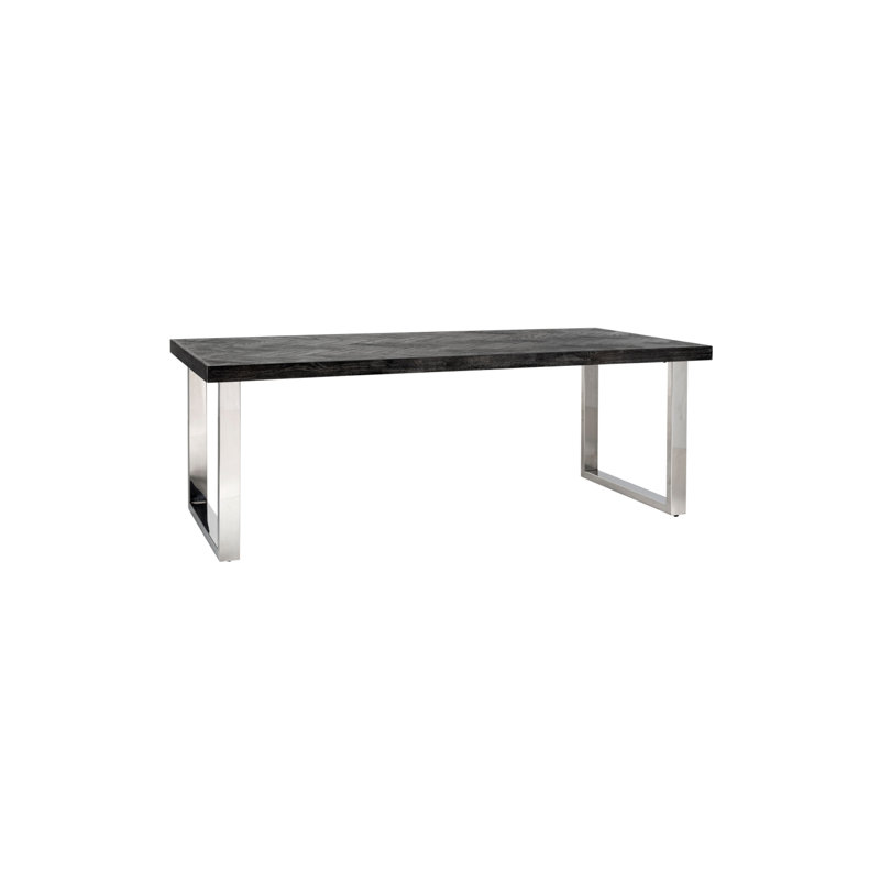 Blackbone Dining Table, Gold, 30" H x 71" L, Standard Table (30” Height)