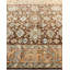 Tapis unique bleu / brun clair / brun de 6 pi 5 po x 8 pi 11 po Deliylah