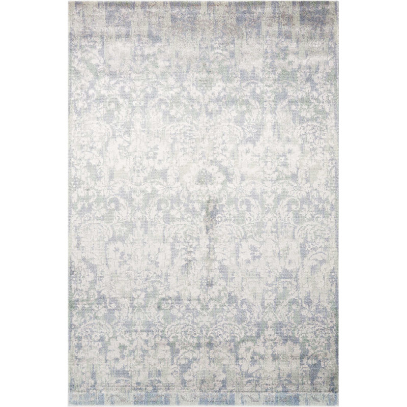 Tapis à motif abstrait ardoise Zephyr, Rectangle : 5 pi 6 po x 8 pi