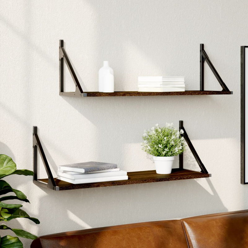 Bohuslavice Bracket Shelf, Grey Sonoma, 25.5 cm H x 80 cm W x 25.5 cm D