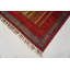 Aryana Wool Striped Area Rug in Red