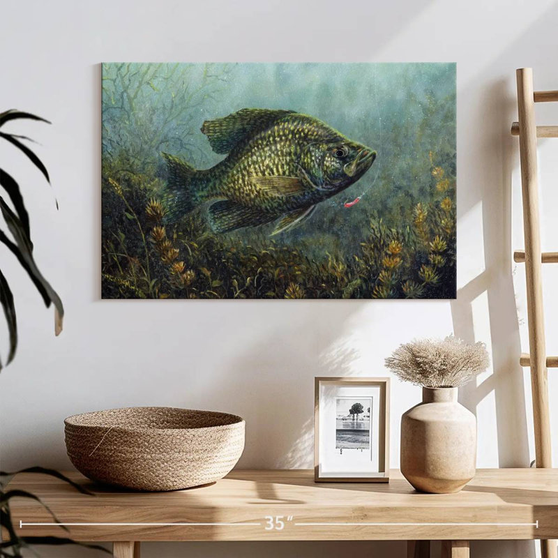 Brampt Black Crappie, 16" H x 24" W