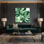 Aquarelle botanique 40, art mural sur toile verte-1822738644