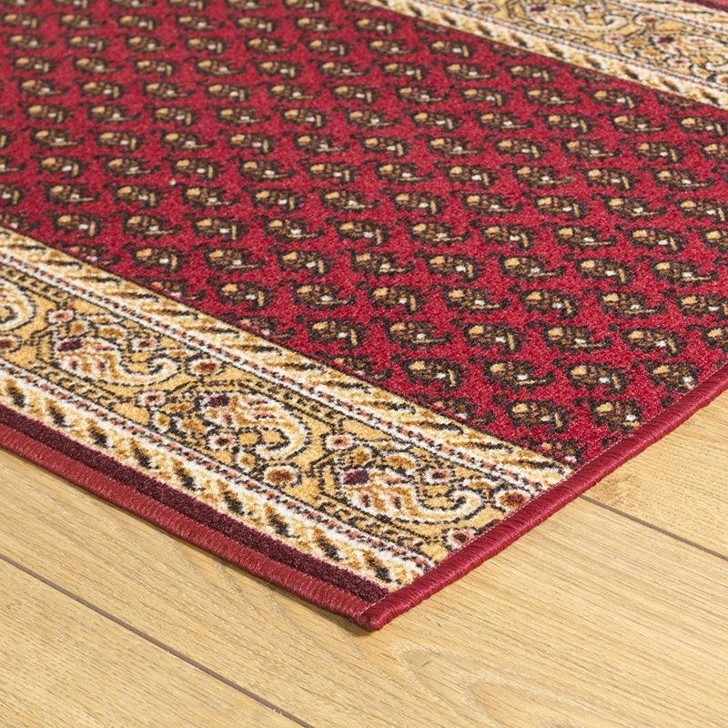 Acree Looped/Hooked Red Indoor Rug, Runner 66 x 420cm