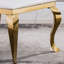 Chaise d'appoint rembourrée à dossier King Louis avec structure en acier inoxydable Amity-453340606-445660068-445660065