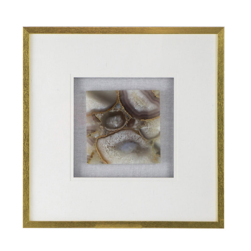 23.6X23.6" Remi Agate Shadow Box Wall Art