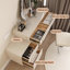Coiffeuse avec miroir lumineux, 4 tiroirs, 1 chaise