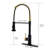 Hands Automatic Kitchen Sink Faucet - Smart Touchless With Pull Down , Black & Gold, Contemporary Style, Stainless Steel, Ceramic Smart, + Contemporary, Fill