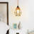 Herblain 1-Light Retro Diamond Plug-in Hand Woven Pendant Light with On/Off Switch