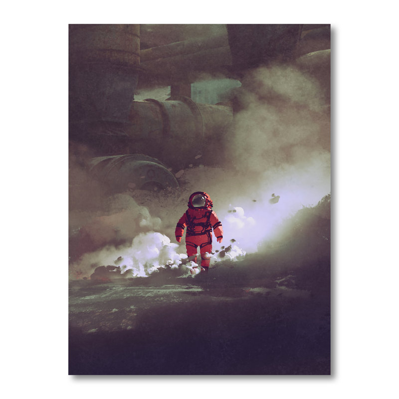«Video Game Astronaut Lost in Galaxy III», reproduction sur toile, H 32 po x l 16 po, Toile tendue