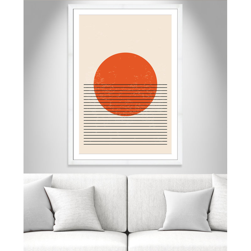 «Bright Minimal Series # 2» par Stanley, L 35 po x H 49 po, Blanc satiné, Matted Print