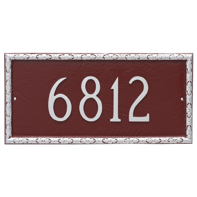 Plaque d’adresse murale sur 1 ligne jefferson, Chocolat / or