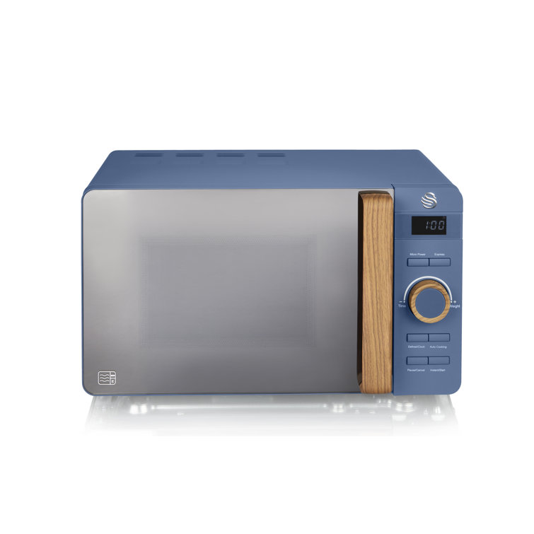 Swan Nordic LED Digital Microwave with Glass Turntable, 6 Power Levels & Defrost Setting, 20L, 800W