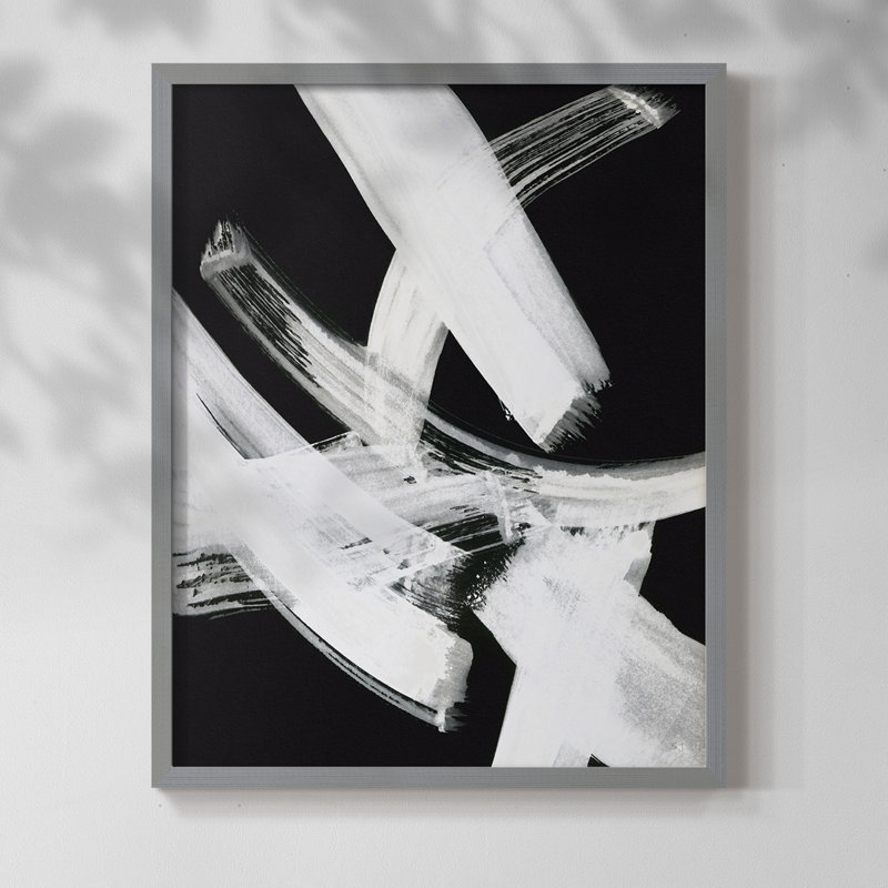 Ice Magic I Framed Print - Solid Wood, Gray, 15" H x 12" W