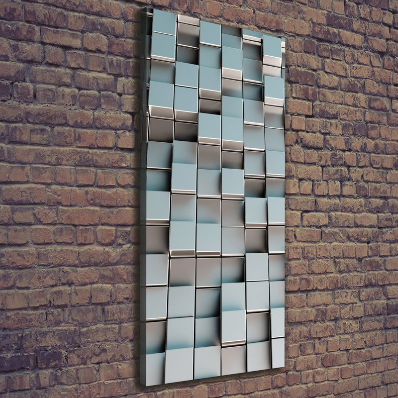 Wall Of Cubes - Wrapped Canvas Print