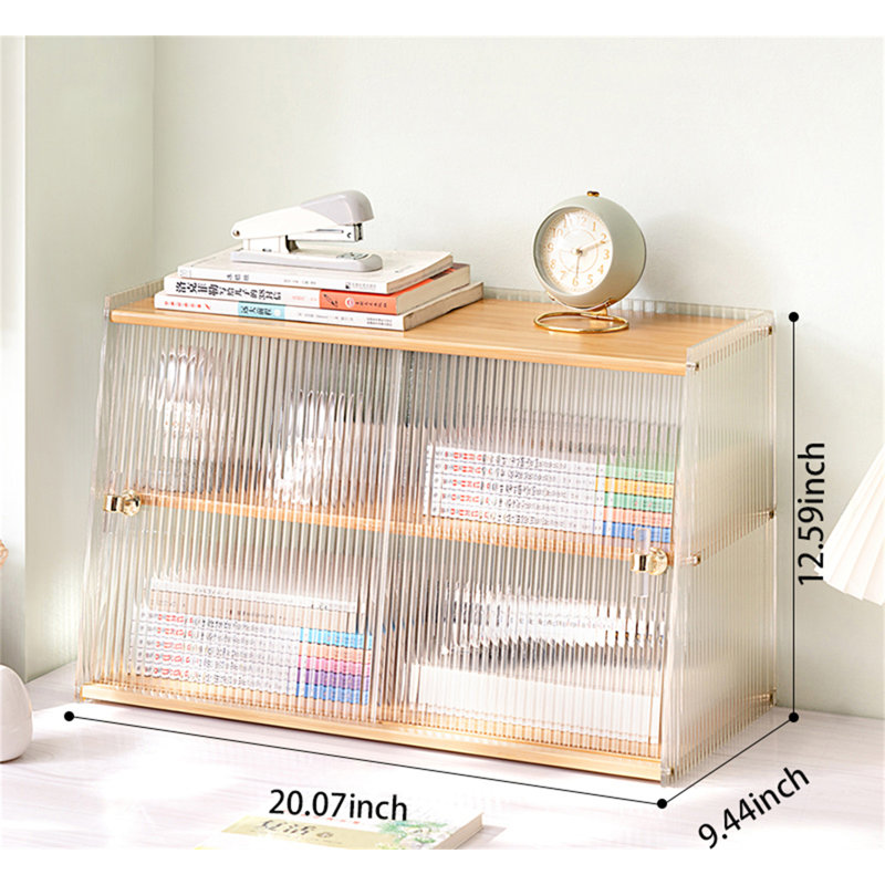 Rangement de bureau en bois manufacturé, Jaune