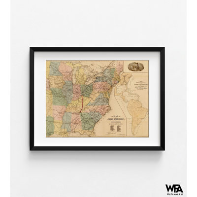 Cincinnati Southern Rail 1879, Cincinnati, reproduction d'art, impression d'art de chemin de fer rustique, affiche de salon rétro