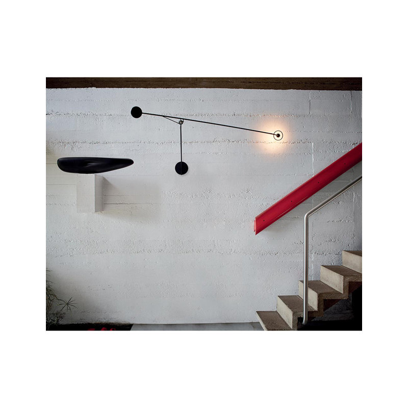 Bras pivotant noir à 1 lumière Aaro