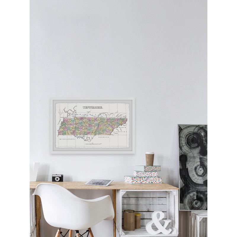 «Colored Tennessee» - Impression sur papier encadré, H 16 po x l 24 po x P 1,5 po