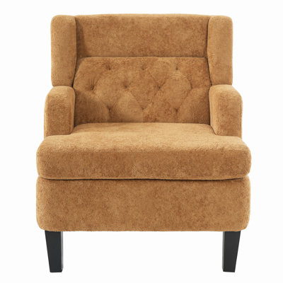 Fauteuil d'appoint rembourré capitonné pour le salon et la chambre à coucher