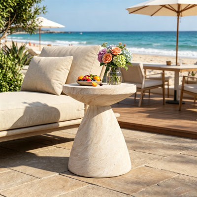Outdoor/Indoor Lightweight Concrete Side Table