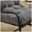 Chaise berçante d'extérieur en acier avec coussin gris épais