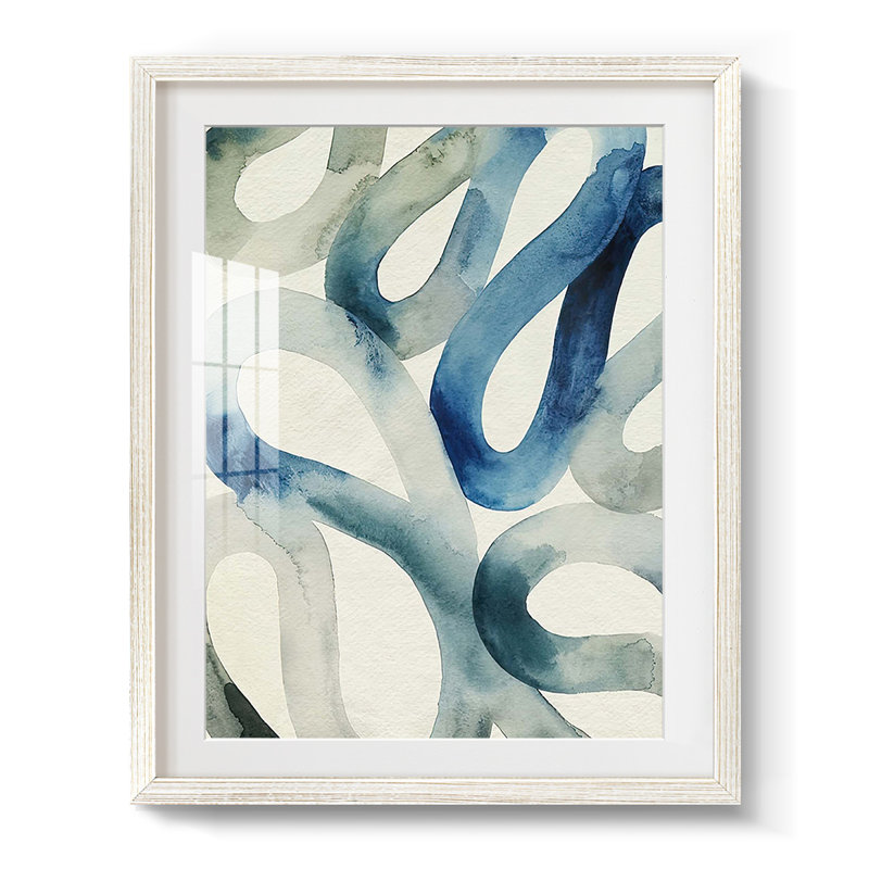 Eau et sable II - Impression encadrée, Blanc, H 28,5 po x l 20,5 po