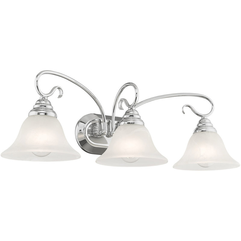 Éclairage pour meuble-lavabo 3 lumières Yorba, Chrome poli