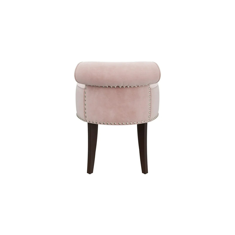Garfield Solid Wood Accent Stool, Pink