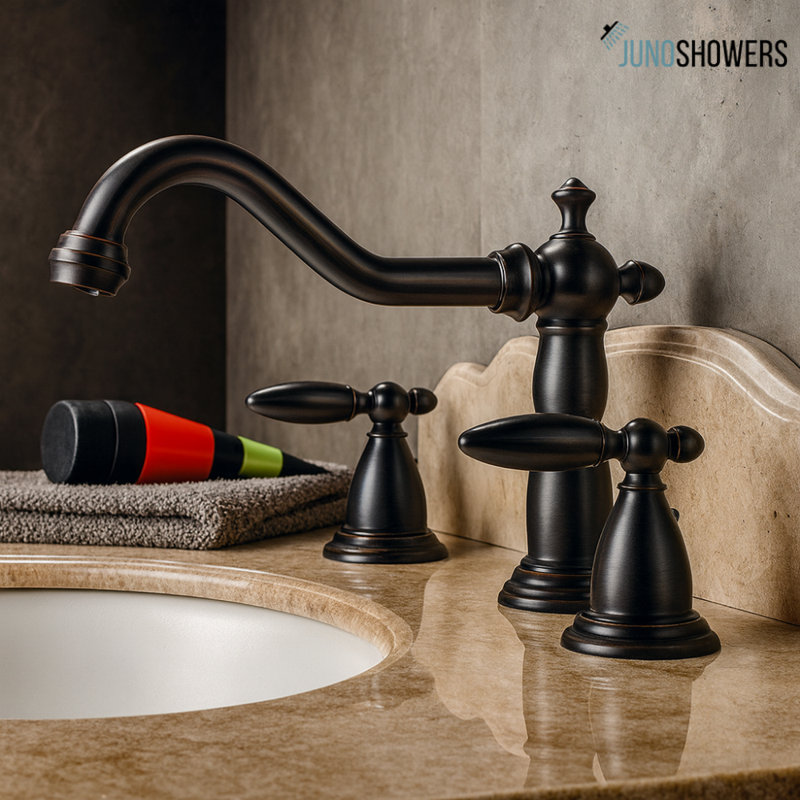 Wall-Mounted Shower System with Thermostatic Valve and Handheld Spray, Oil Rubbed Bronze