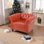 Fauteuil d'appoint monoplace avec pieds en bouleau, revêtement en polyuréthane, capacité de poids de 220 lb-1834129308