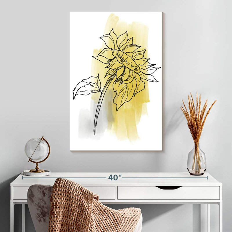 Harnek botanique en gris I, H 30 po x l 20 po