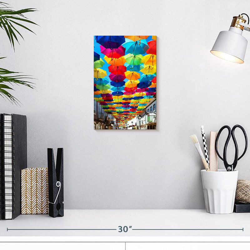 Kerner Colourful Umbrellas I, 12" H x 8" W