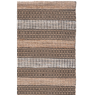 Friedland Geometric Flatweave Black/Natural Area Rug