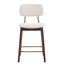 Ensemble de 2 tabourets de bar en bois avec sièges rembourrés en tissu-283500100