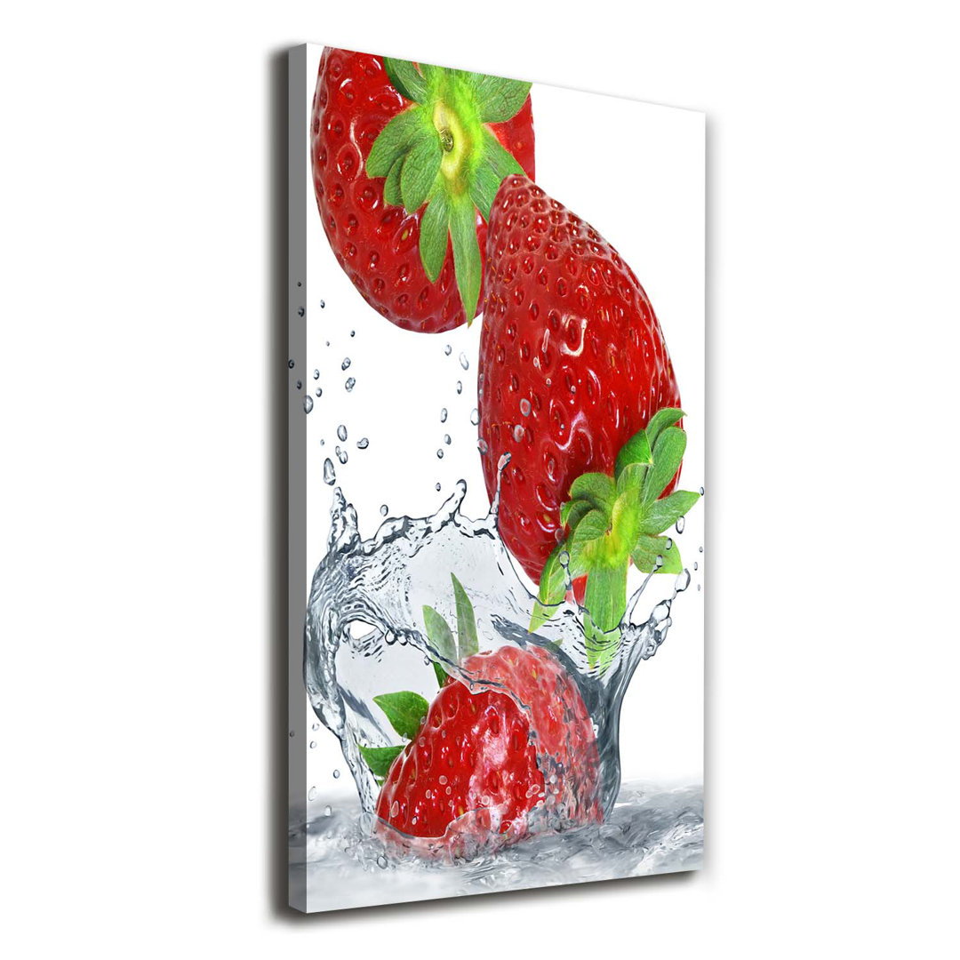 Erdbeeren - Kunstdrucke auf Leinwand - Wrapped Canvas