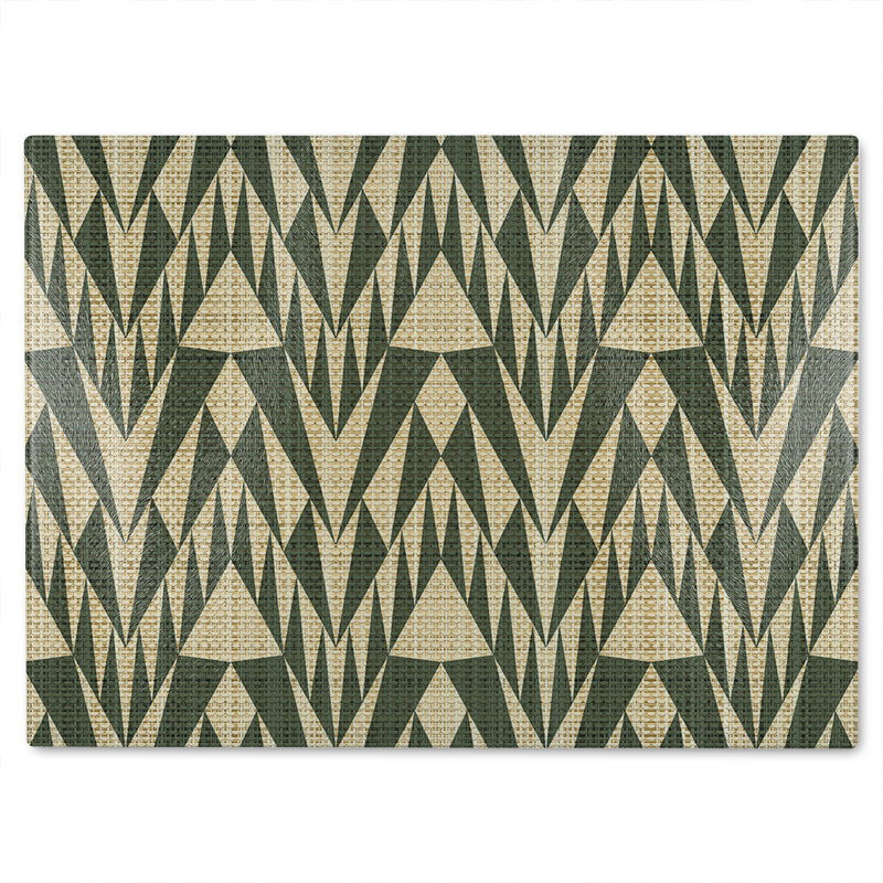 Geo Pattern Glass Chopping Board, 28cm L x 20cm W