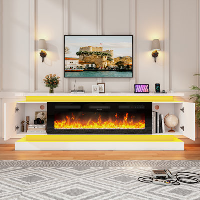 Meuble télé avec foyer électrique Modern Fireplace