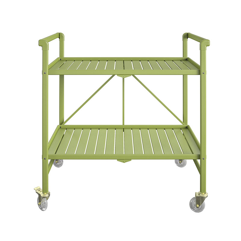 Fenske Metal Bar Cart, Green