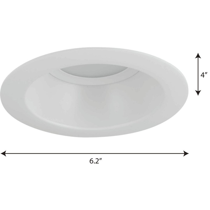 Plafonnier encastré rond 5 po, Blanc satiné