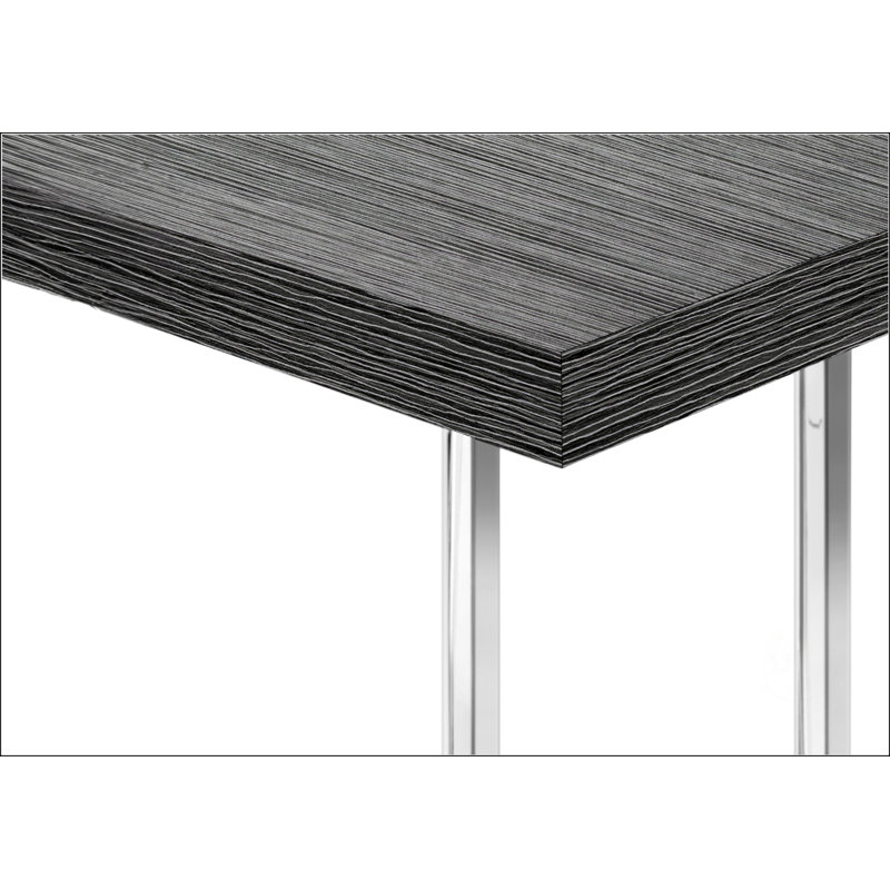 C-Shaped Accent Table With Metal Base, White, Grey