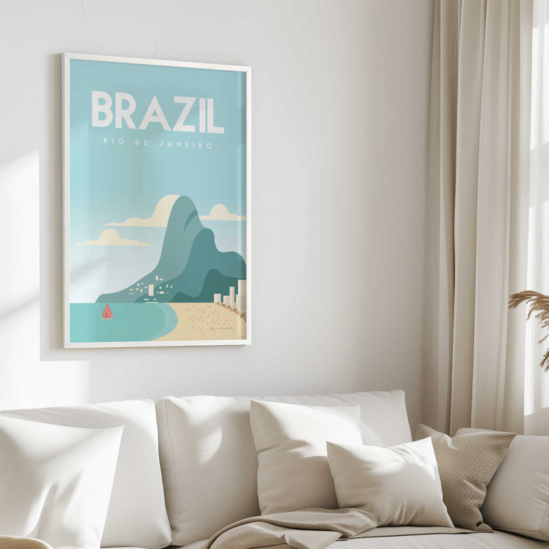 Motif vibrant de Rio, Noir satiné, H 21 po x l 17 po