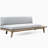HILLCREST  V Shaped 4-Piece Sofa Set-Gray
