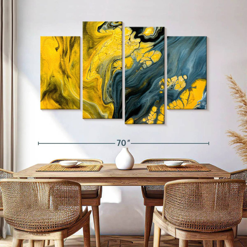 Avery Marbled Abstract, 42" H x 68" W