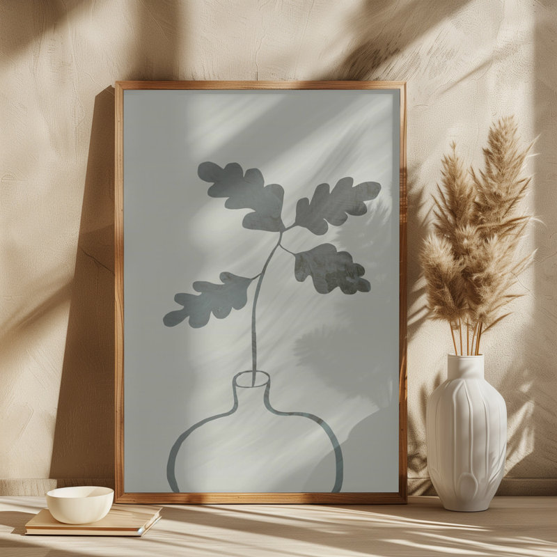Oak Plant, 76.2 cm H x 50.8 cm W, Green