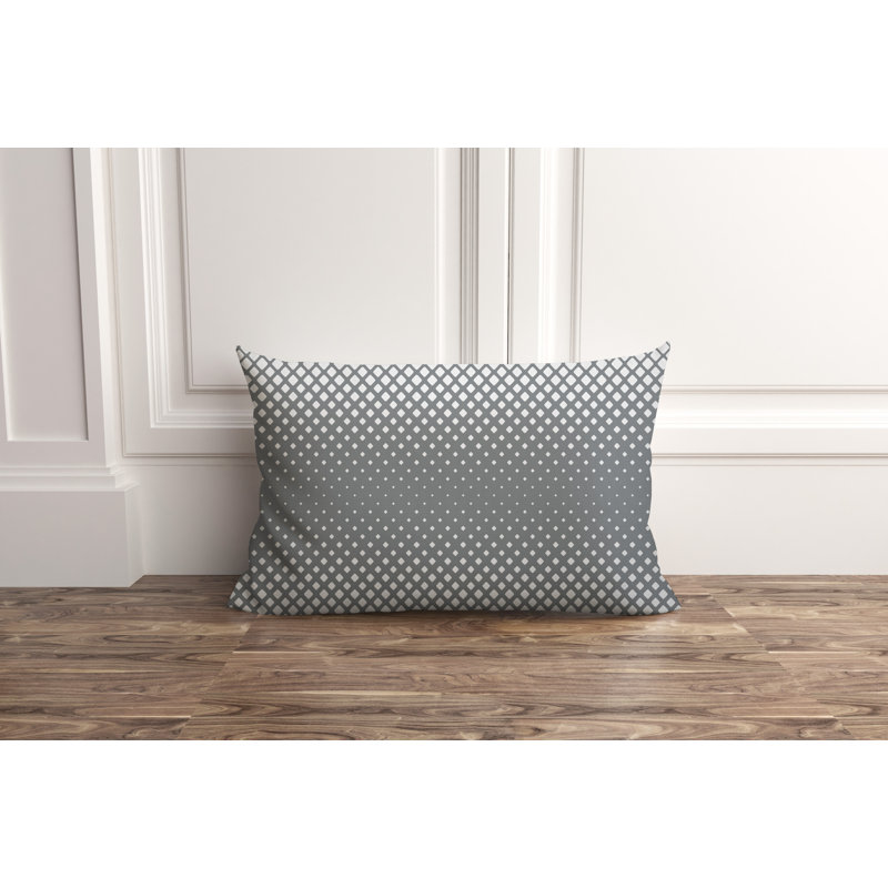Housse et insert de coussin extérieur carré Wright, gris, 14 po x 20 po, Rectangle